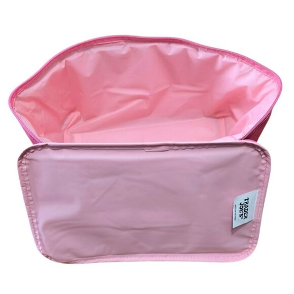 New Trader Joes Mini Insulated Bag Pink Lunch Cooler Reusable Tote Palm VW Gift - Picture 4 of 10